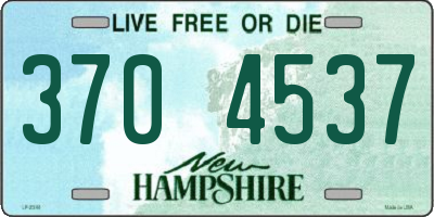NH license plate 3704537
