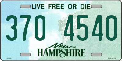 NH license plate 3704540