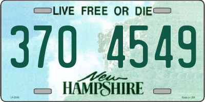 NH license plate 3704549