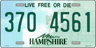 NH license plate 3704561