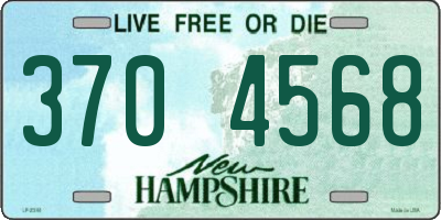 NH license plate 3704568