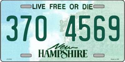 NH license plate 3704569