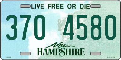 NH license plate 3704580