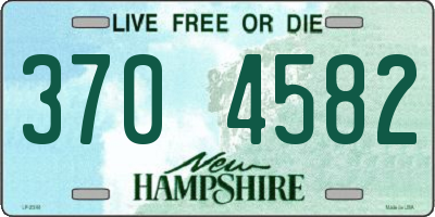 NH license plate 3704582