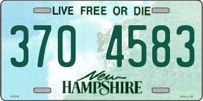 NH license plate 3704583