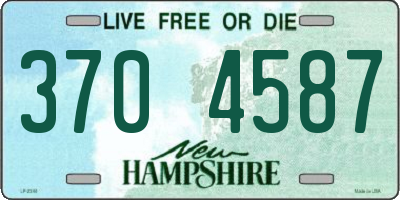 NH license plate 3704587