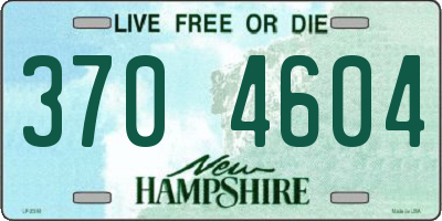 NH license plate 3704604