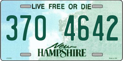NH license plate 3704642