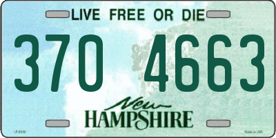 NH license plate 3704663
