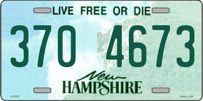 NH license plate 3704673
