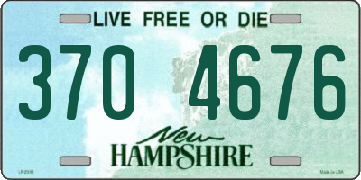 NH license plate 3704676