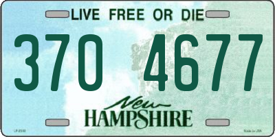 NH license plate 3704677