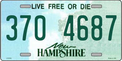 NH license plate 3704687