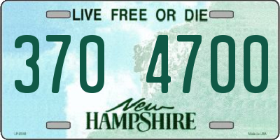 NH license plate 3704700