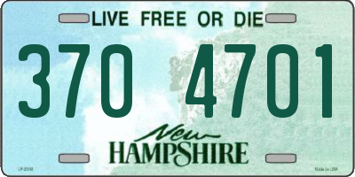NH license plate 3704701