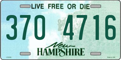 NH license plate 3704716