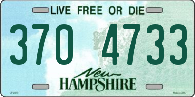 NH license plate 3704733