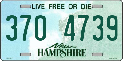 NH license plate 3704739