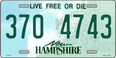 NH license plate 3704743