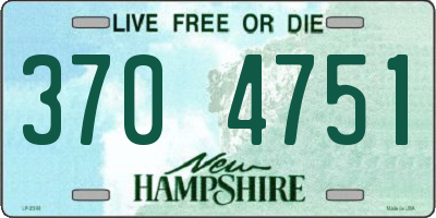 NH license plate 3704751