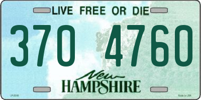 NH license plate 3704760