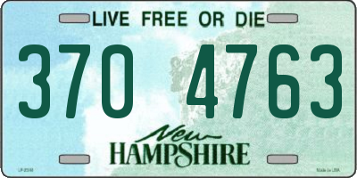 NH license plate 3704763