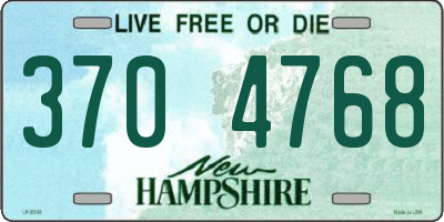 NH license plate 3704768