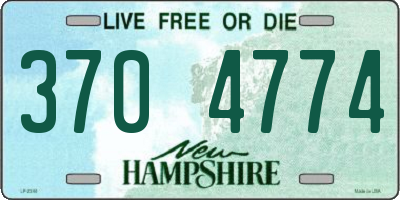 NH license plate 3704774