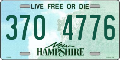 NH license plate 3704776