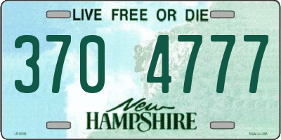 NH license plate 3704777