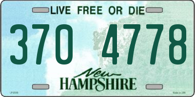 NH license plate 3704778