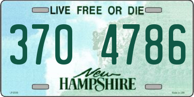 NH license plate 3704786