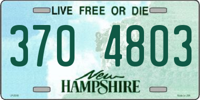 NH license plate 3704803
