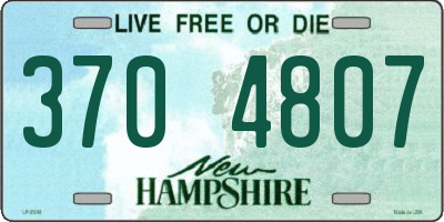 NH license plate 3704807