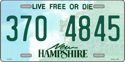 NH license plate 3704845