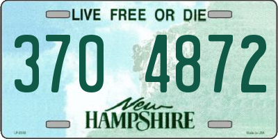 NH license plate 3704872