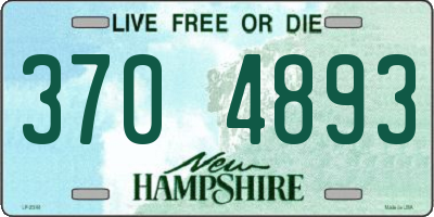 NH license plate 3704893