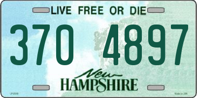 NH license plate 3704897
