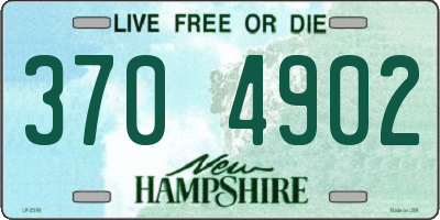 NH license plate 3704902
