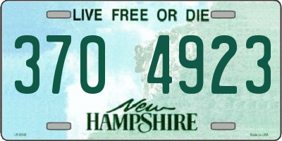 NH license plate 3704923