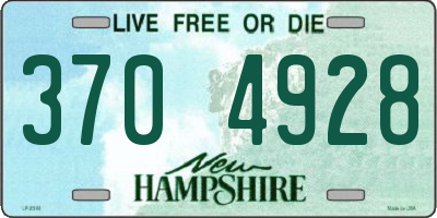 NH license plate 3704928