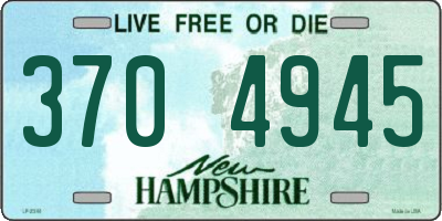 NH license plate 3704945