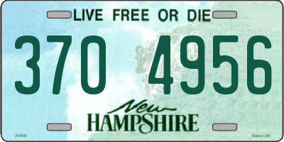 NH license plate 3704956