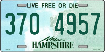 NH license plate 3704957