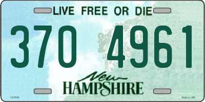 NH license plate 3704961