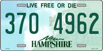 NH license plate 3704962