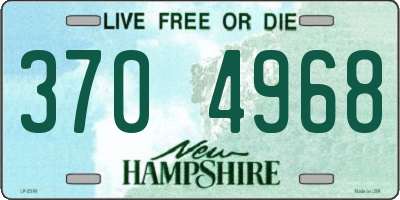 NH license plate 3704968