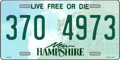NH license plate 3704973