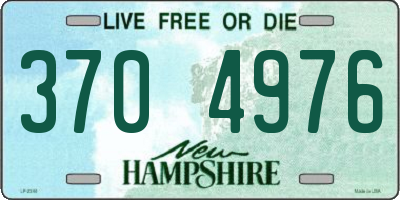 NH license plate 3704976