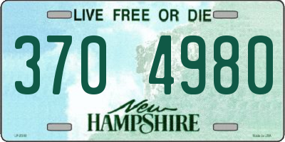 NH license plate 3704980